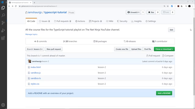typescript-tutorial starter repo