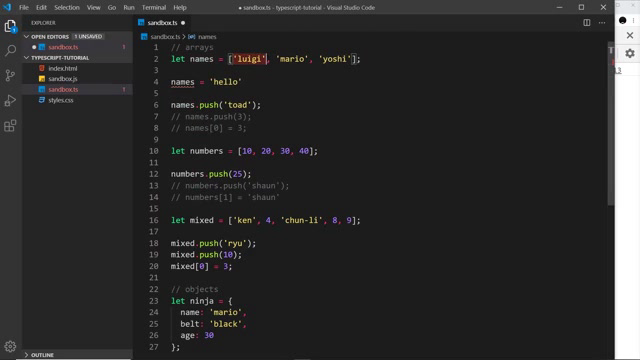 ninja object created in sandbox.ts