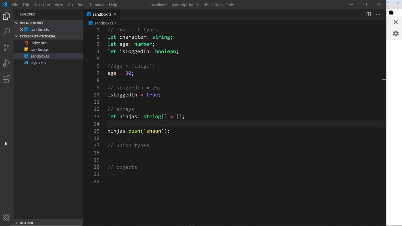 sandbox.ts fixed with empty-array initialization