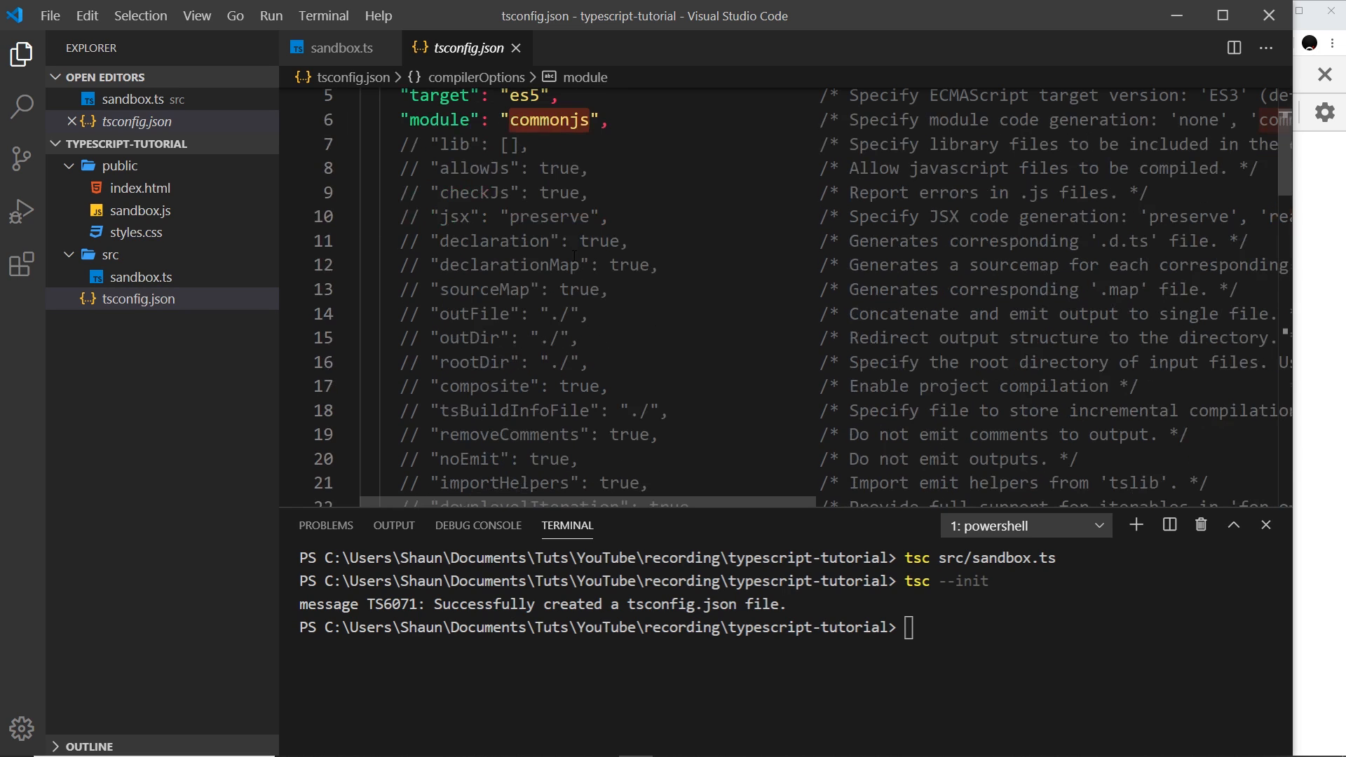 path-based compile landing output next to the input