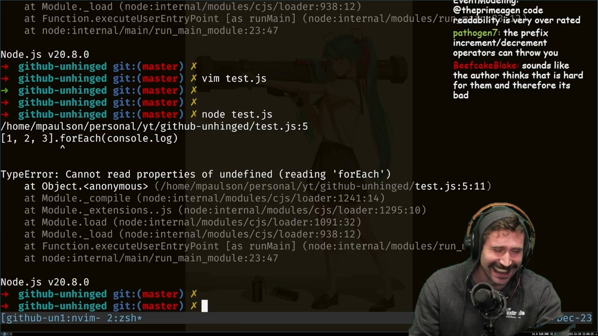 TypeError from the missing-semicolon demo