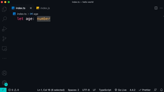 first annotation: let age: number