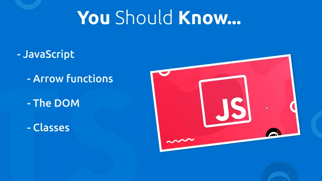 JavaScript prerequisite topics: arrow functions, DOM, classes