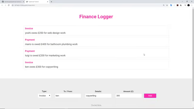 finance logger running project preview