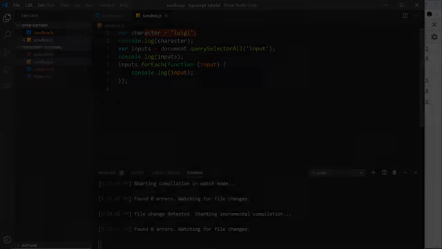 recompiled output after a watched save