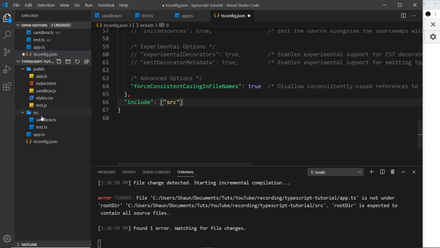 include src fencing the project, error cleared