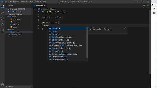 explicit Function annotation with later assignment