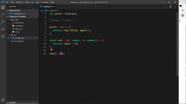 add with typed params and the optional third