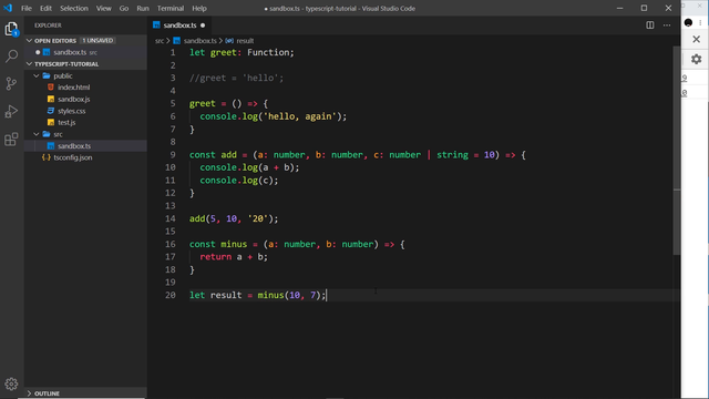 minus with explicit return type and inferred result