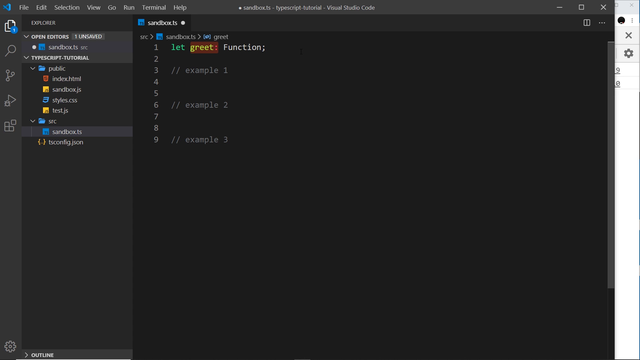 loose Function setup before the three examples