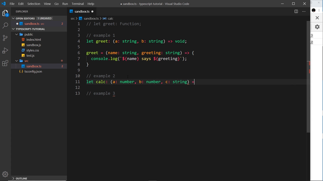 calc declared, then implemented with the add/subtract branches