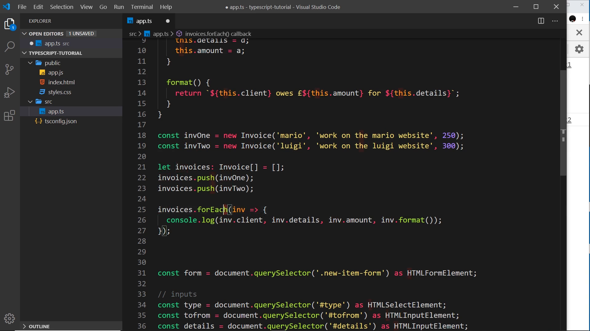 starting class with explicit public modifiers