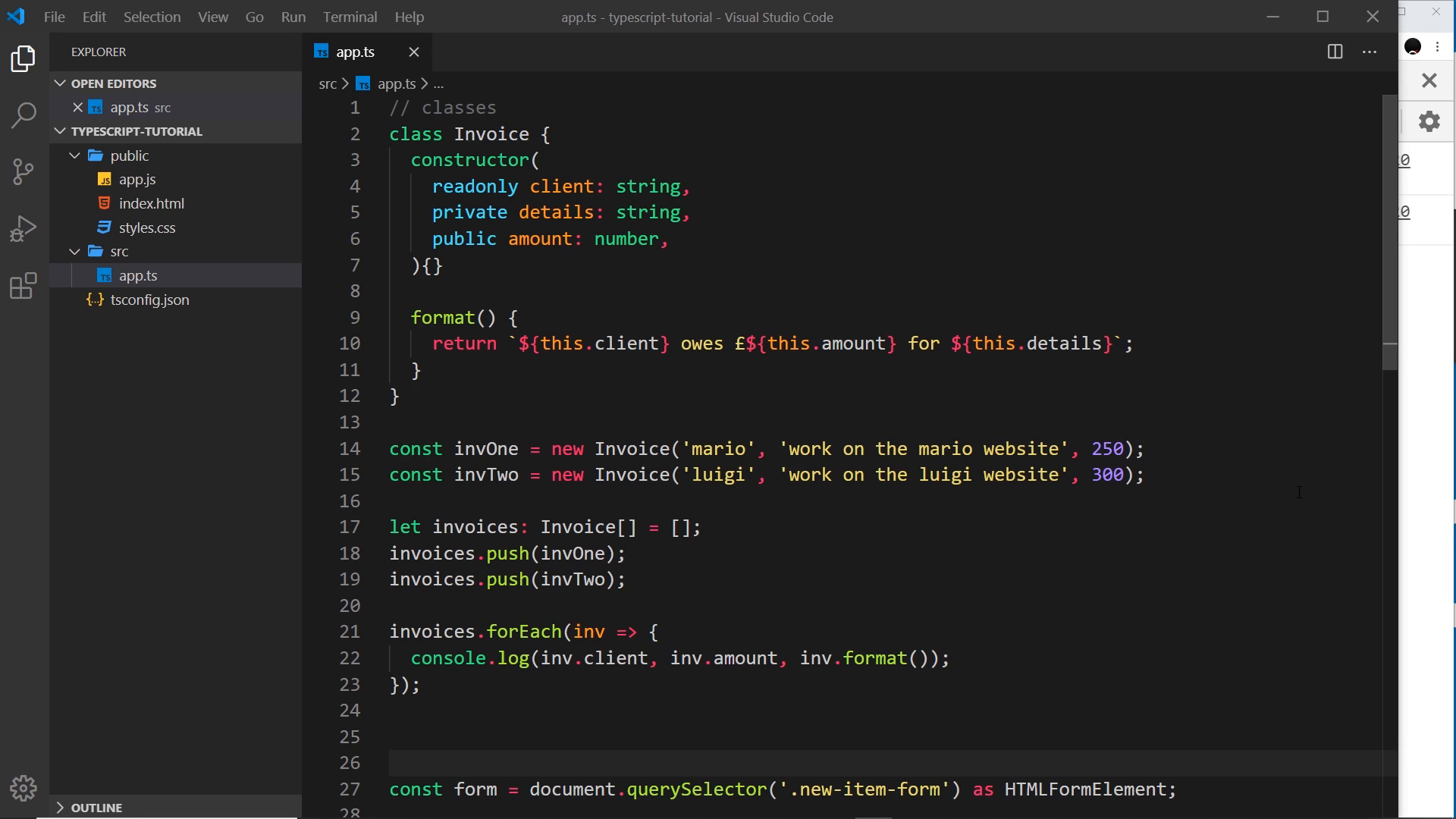 the single-file app before the split