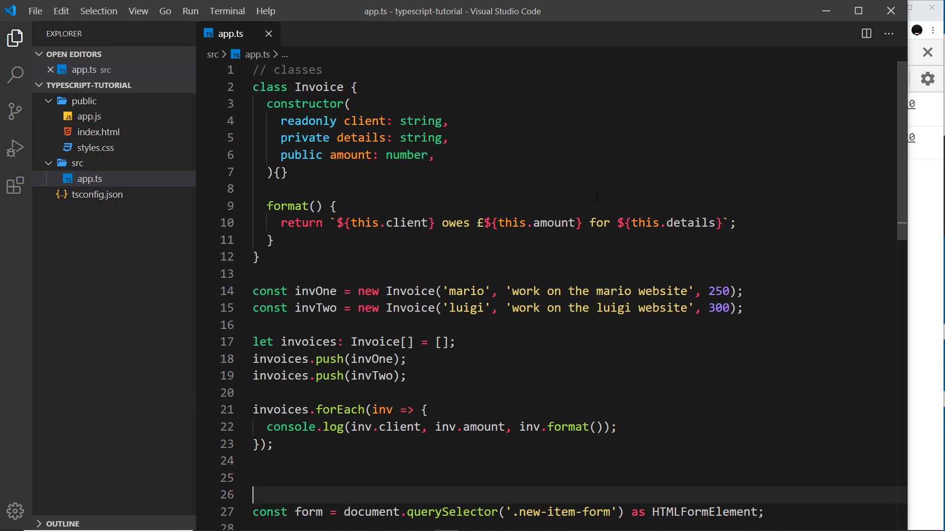 tsconfig module and target settings
