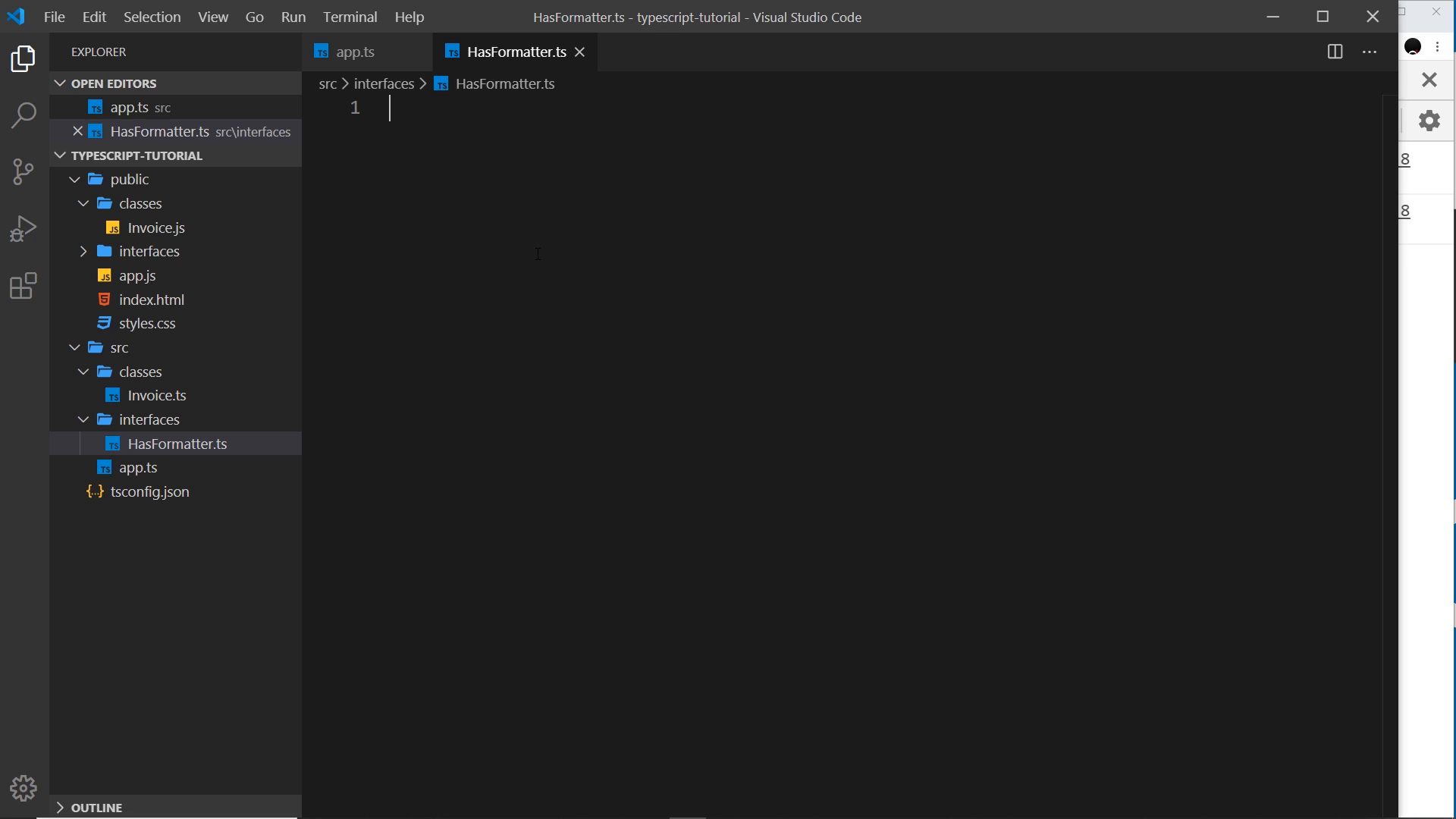 new interfaces folder and HasFormatter.ts