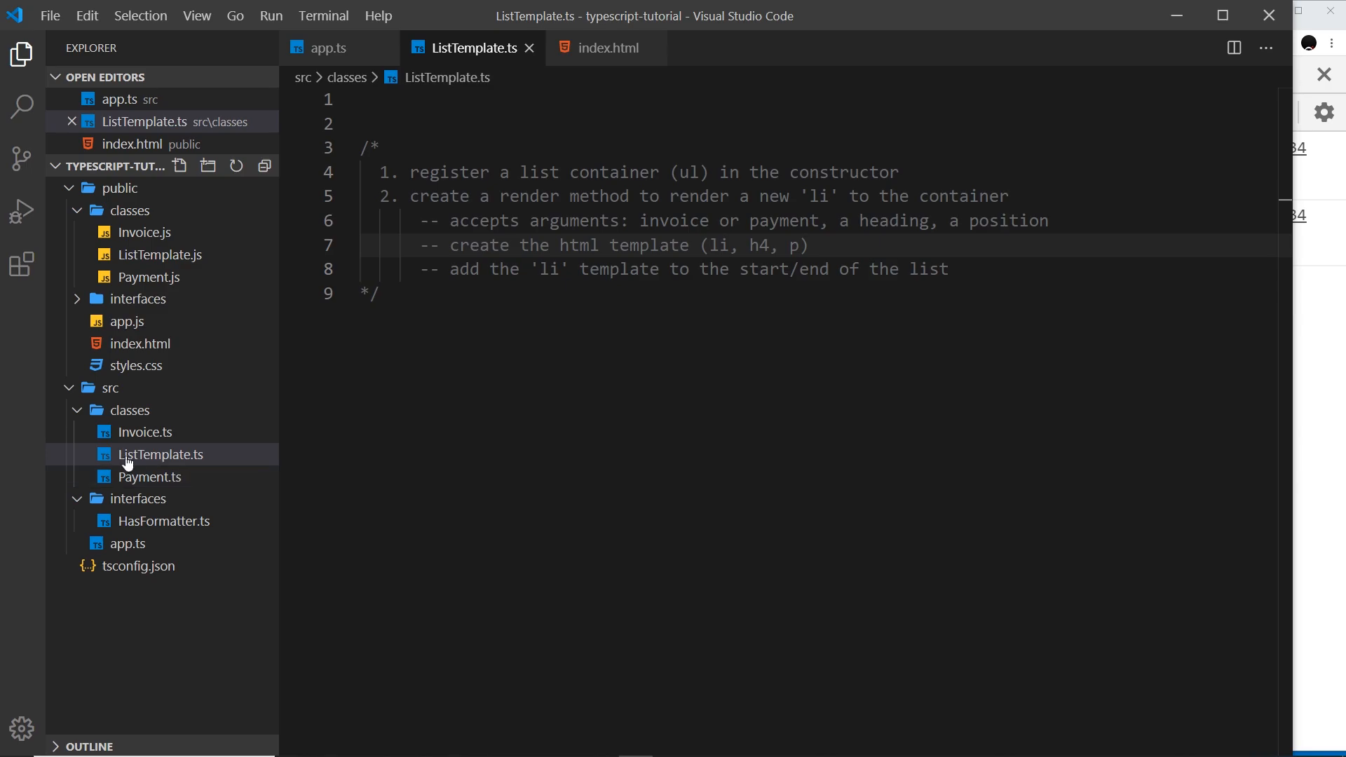 plan-as-comments opening the new class file