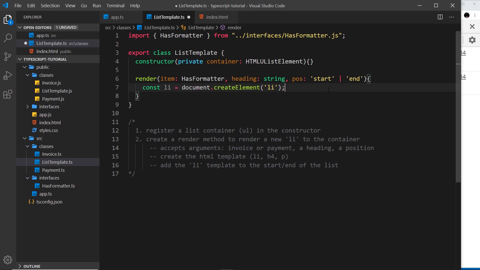 render signature with the HasFormatter parameter