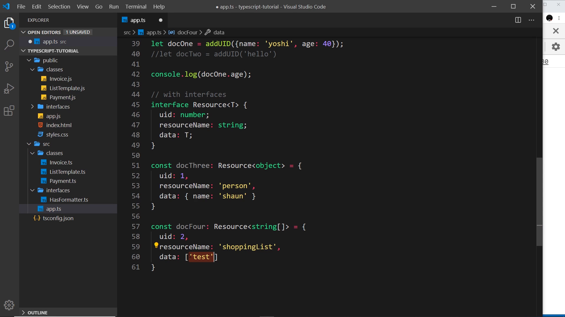 object and string-array instantiations