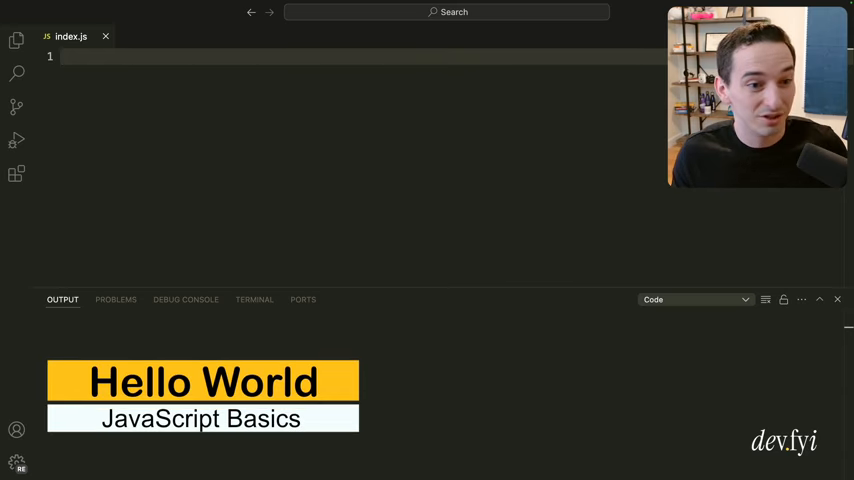 VS Code editor with JavaScript file open