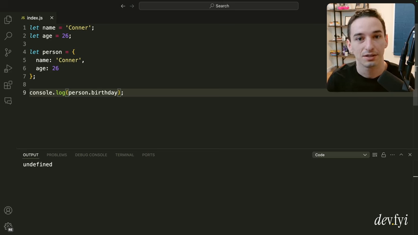 variable declaration in index.js