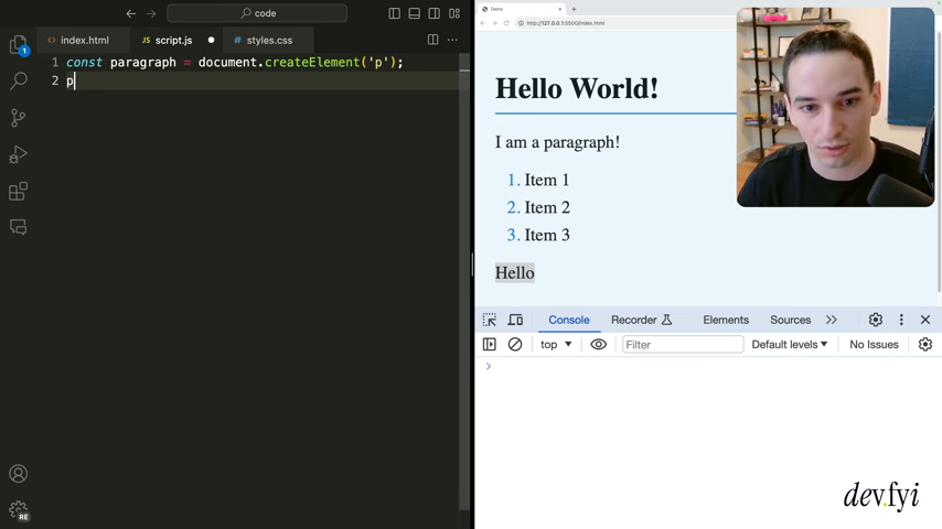 index.html alongside script.js for DOM work