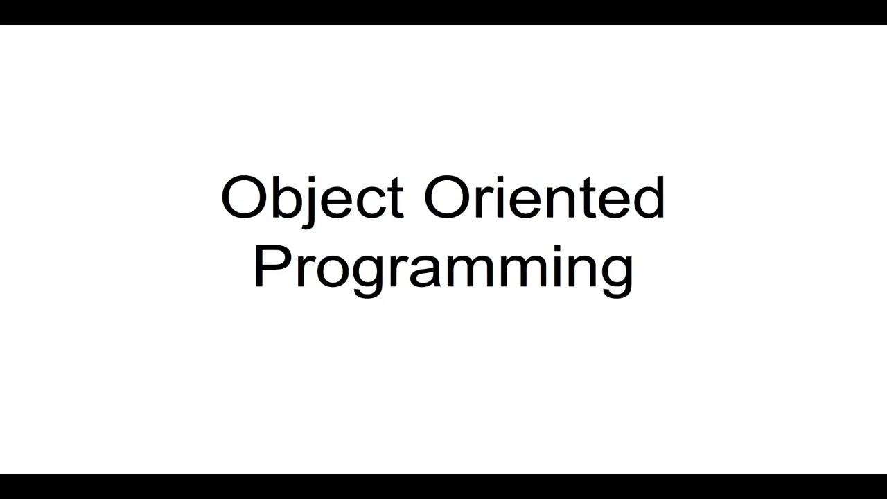 Object Oriented Programming series-opener title card