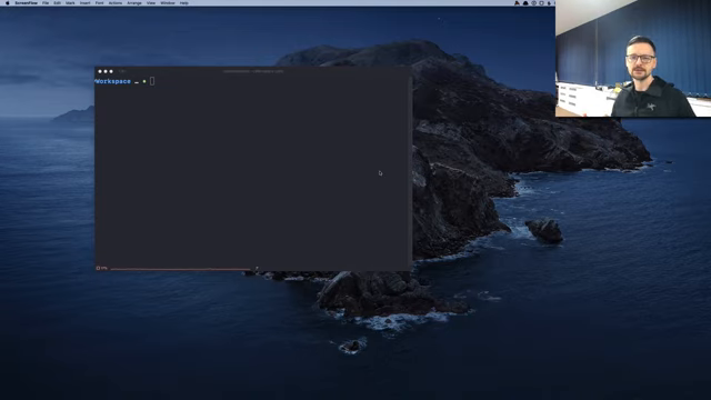 empty VS Code workspace at the start of the typed Node setup