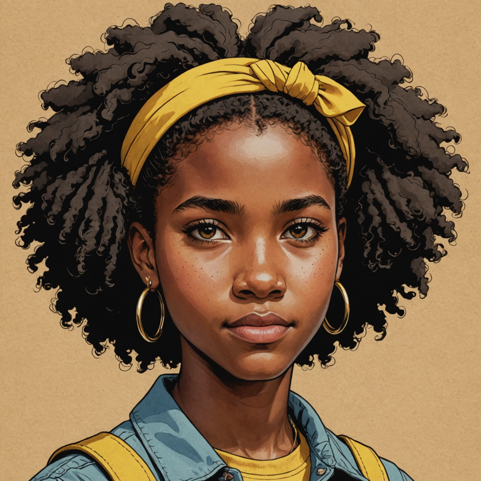 8009: zero jewelry tokens in the prompt, large gold hoops anyway — twin-puff split
